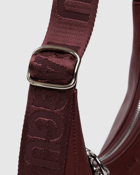 Small Recycled Leather Crescent Bag