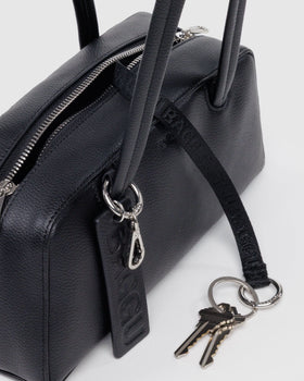 Small Recycled Leather Bowler Bag
