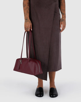 Recycled Leather Bowler Bag