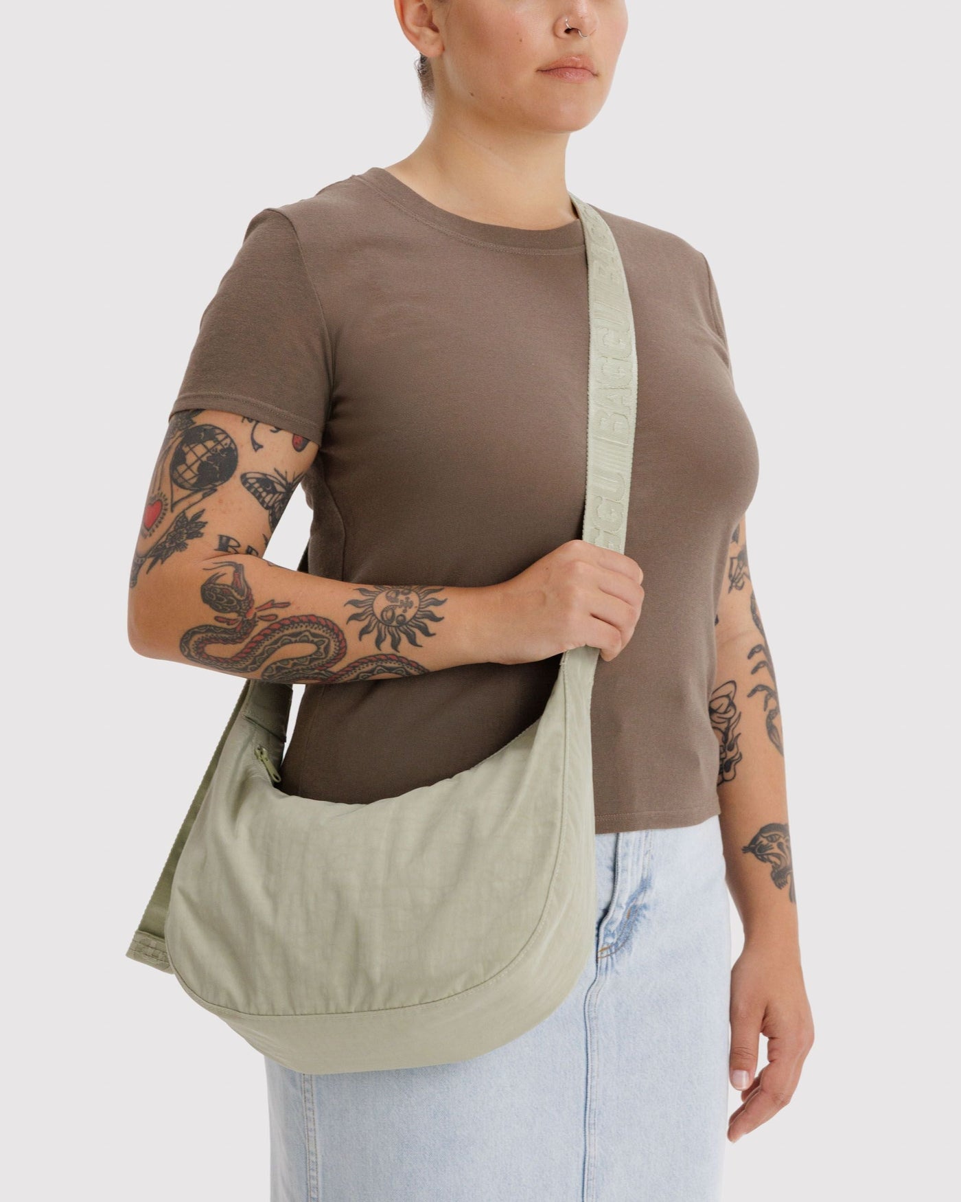 Medium Nylon Crescent Bag