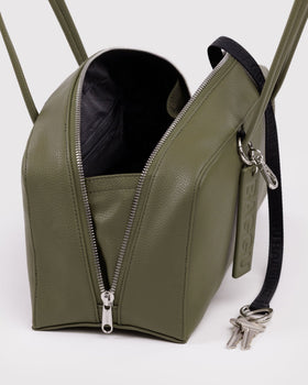 Recycled Leather Bowler Bag